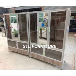 ตู้เสื้อผ้าอลูมิเนียม เตี้ย