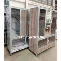 ตู้เสื้อผ้าอลูมิเนียม สองสี