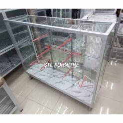 ตู้โชว์กระจก ขายของมีล้อเลื่อน ขนาด 150