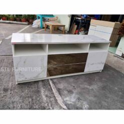 ตู้วางทีวี ลายหินอ่อน ลิ้นชักสีทอง สวยๆ