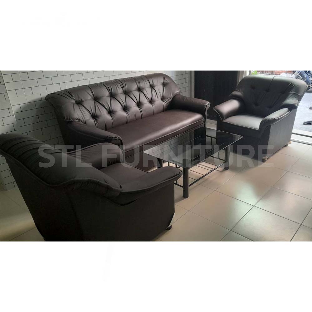 ชุดโซฟารับแขก 3 ชิ้น พร้อมโต๊ะกลางกระจก - Image 2