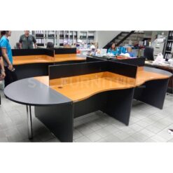 (Mo-tech) โต๊ะทำงานกลุ่ม ชุด WORKSTATION 4 ที่นั่ง พร้อมตัวต่อโค้งซ้ายขวา - Image 4