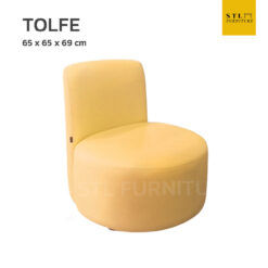 เก้าอี้สตูลมีพิง สีเหลือง รุ่น tolfe