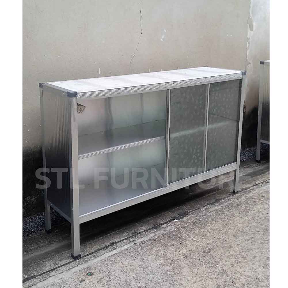 ตู้เคาน์เตอร์ครัว 150 cm สูง บานเลื่อน ด้านข้าง