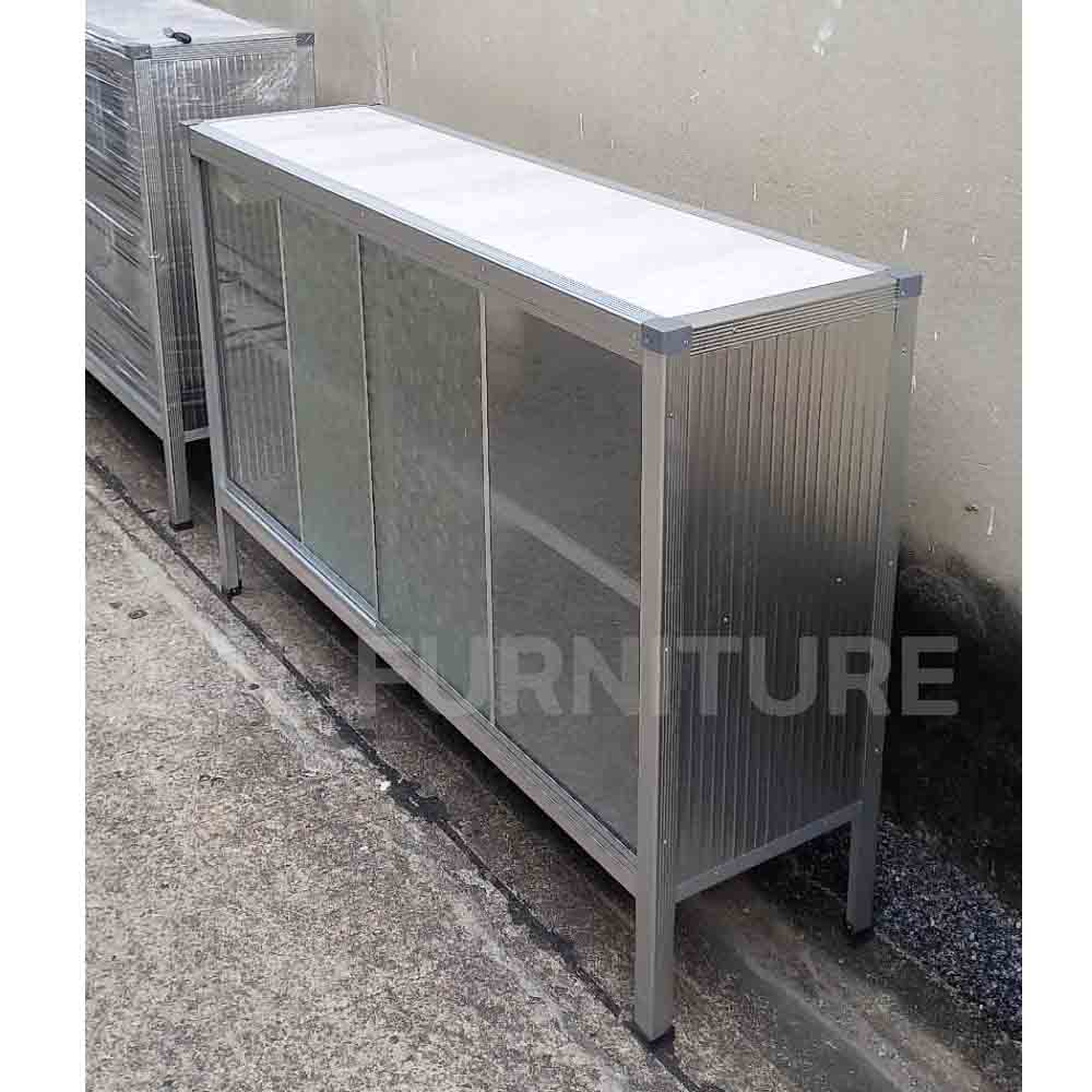 ตู้เคาน์เตอร์ครัว 150 cm สูง บานเลื่อน ด้านตะแคง