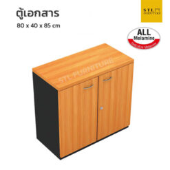 ตู้ใส่แฟ้มเอกสาร 2 ชั้น แบบบานเปิด เมลามีนทั้งใบ