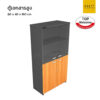 ตู้เอกสารบนกระจก ล่าง2 บานเปิด top melamine