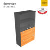 ตู้เอกสาร บนกระจก ล่างลิ้นชัก top melamine