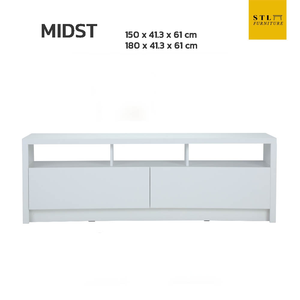 ตู้วางทีวี สีขาว MIDST