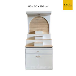 ตู้พระ minimal 80 cm มีไฟ ข้างโล่ง รุ่น B