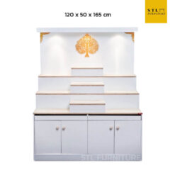 ตู้พระ minimal 120 cm ไฟ 2 ดวง ข้างโล่ง