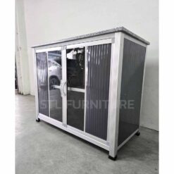 ด้านข้าง ตู้เคาน์เตอร์ครัวท็อปหิน 100 cm เมทัลชีท