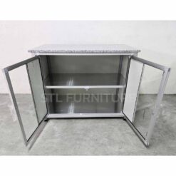 ด้านใน ตู้เคาน์เตอร์ครัวท็อปหิน 100 cm เมทัลชีท