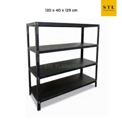 4 ชั้นเหล็กฉาก 120 cm วางเครื่องมือช่าง สีดำ