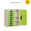 ตู้เอกสาร 1 บาน 8 ลิ้นชัก 4 ฟุต สีเขียว