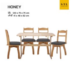 ชุดโต๊ะกินข้าว 4 ที่นั่ง รุ่น Honey