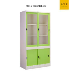 ตู้เอกสารเหล็กบานเลื่อน 3 ฟุต บนสูง ล่างเตี้ย