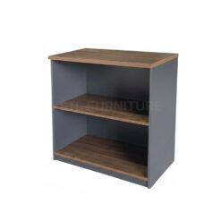 ชั้นเก็บเอกสาร 80 cm เตี้ย สีดำไม้สีเข้ม