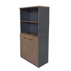 ตู้เอกสาร 80 cm สูงล่างประตู สีมอคค่าดำ