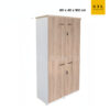 ตู้เอกสาร 80 cm สูง 2 บานเปิดบน-ล่าง สีเมเปิ้ลขาว