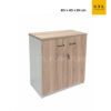 ตู้เอกสาร 2 บานเปิด สีขาวเมเปิ้ล มีกุญแจล็อค