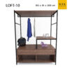 ตู้เสื้อผ้าโครงเหล็ก Loft 150 cm 2 ลิ้นชักคู่ เพราะชั้นวางยกระดับ