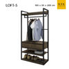 ตู้เสื้อผ้าโครงเหล็ก Loft 100 cm 2 ลิ้นชักกลาง