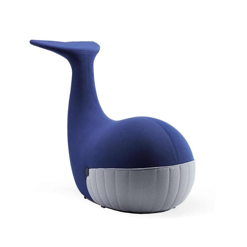 สตูลทรงปลาวาฬ สีน้ำเงิน