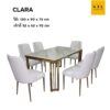 ชุดโต๊ะกินข้าวClara (6 ที่นั่ง)