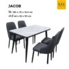 ชุดโต๊ะกินข้าว Jacob (4 ที่นั่ง)