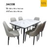ชุดโต๊ะกินข้าว Jacob (6 ที่นั่ง)