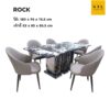 ชุดโต๊ะกินข้าว Rock (6 ที่นั่ง)