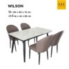 ชุดโต๊ะกินข้าว Wilson (4 ที่นั่ง)