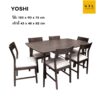 ชุดโต๊ะกินข้าว Yoshi (6 ที่นั่ง)