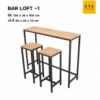 ชุดโต๊ะบาร์ Loft-1 2 ที่นั่ง