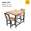 ชุดโต๊ะกินข้าว Loft set 2 ที่นั่ง