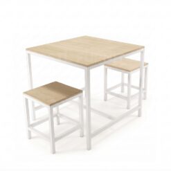 ชุดโต๊ะกินข้าว Loft Set ท็อปไม้เมลามีน 2 ที่นั่ง (ไม่มีพิง) - Image 2