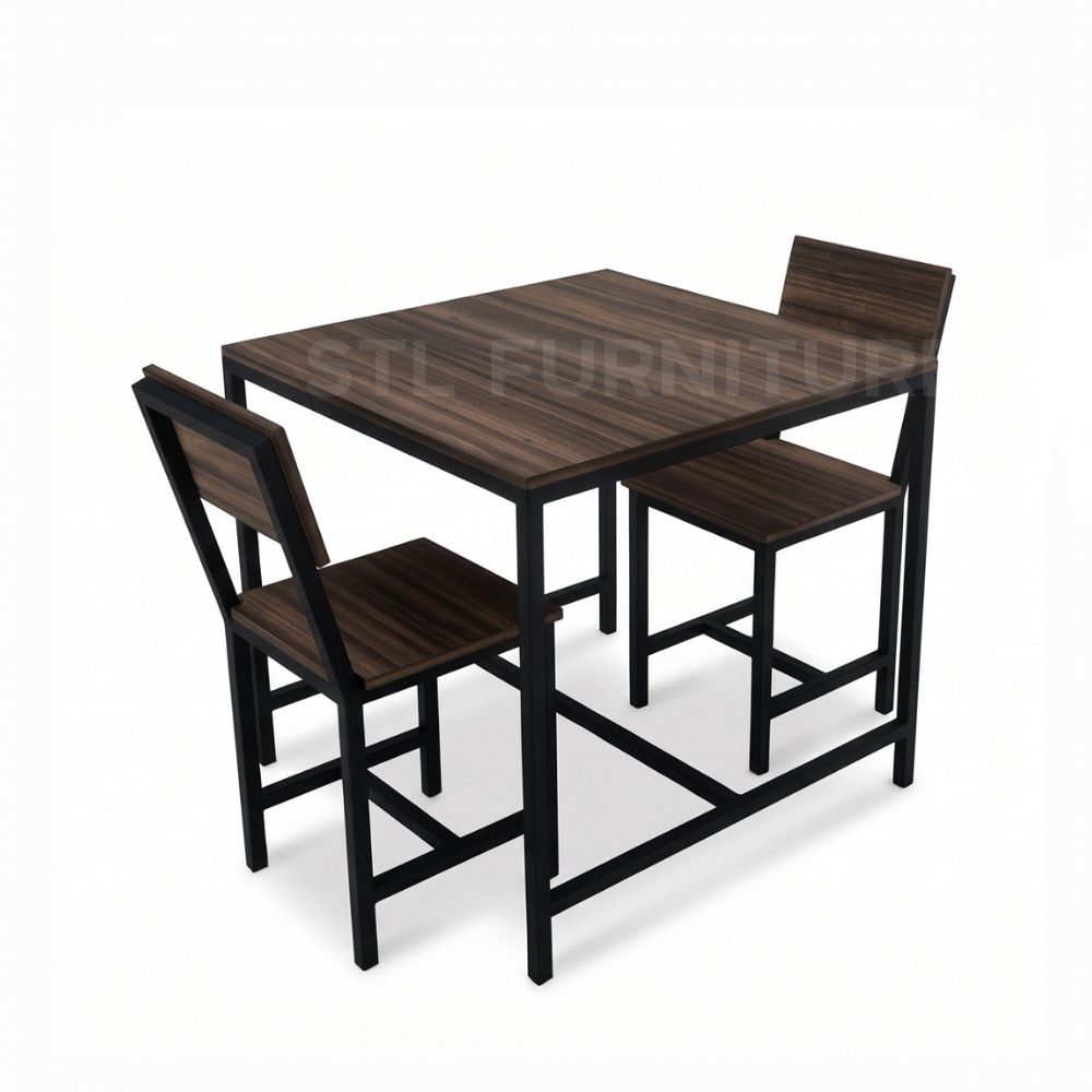 ชุดโต๊ะกินข้าว Loft Set ท็อปไม้เมลามีน 2 ที่นั่ง - Image 2