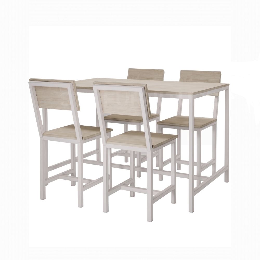 ชุดโต๊ะกินข้าว Loft Set ท็อปไม้เมลามีน 4 ที่นั่ง - Image 2