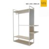 ตู้เสื้อผ้าโครงเหล็ก Loft A1